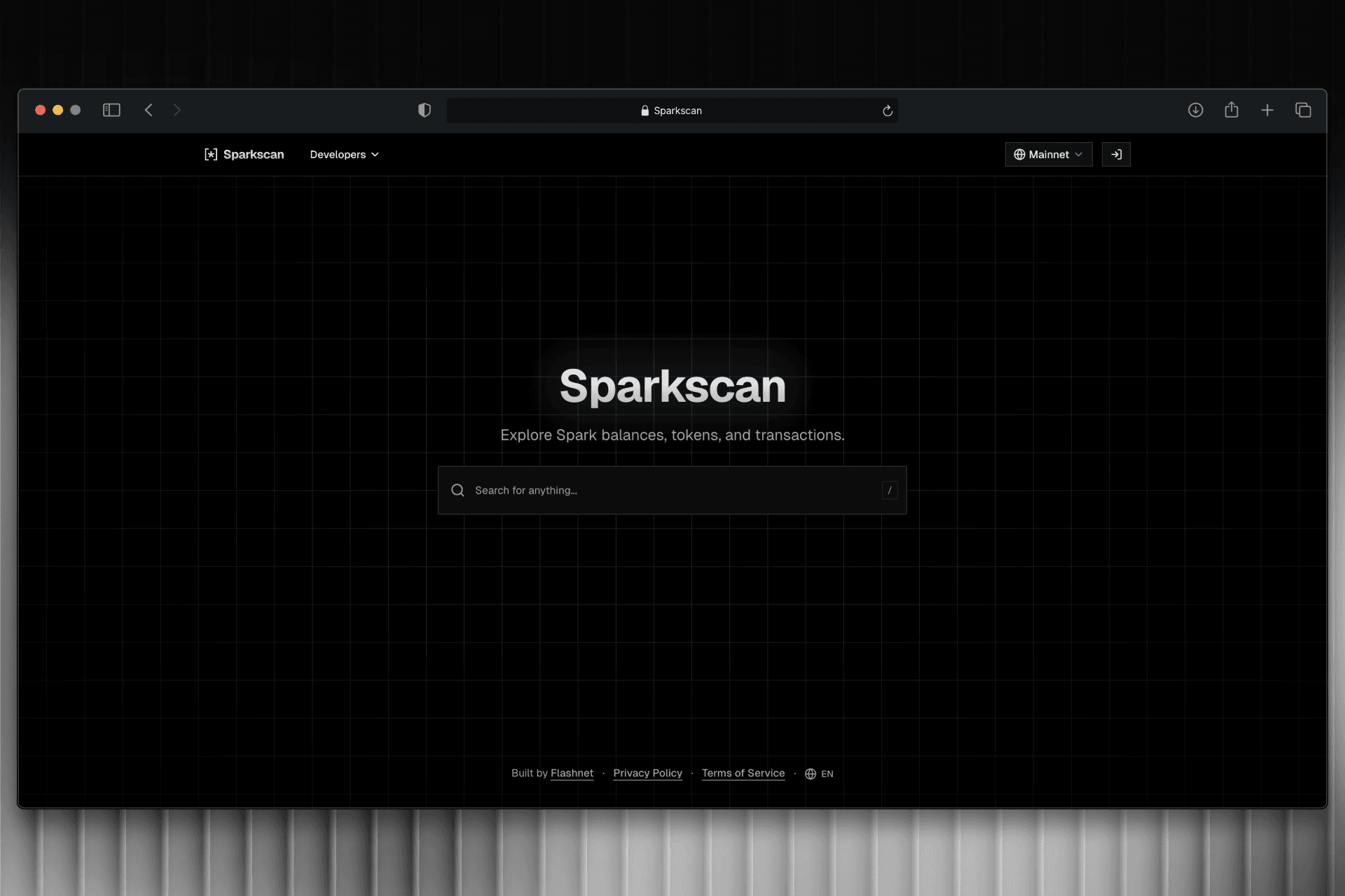 Sparkscan homepage